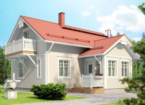 № 1162 Купить Проект дома Карелия 67. Закажите готовый проект № 1162 в Калуге, цена 24120 руб.