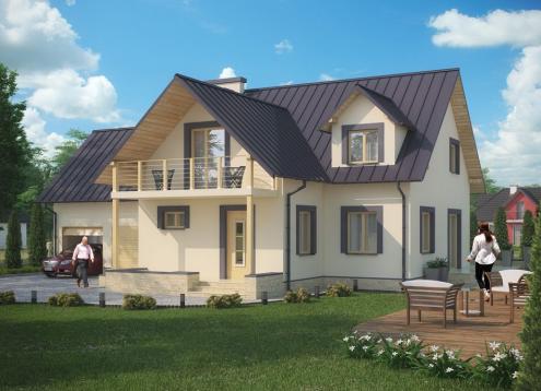 № 1641 Купить Проект дома Картузи 2. Закажите готовый проект № 1641 в Калуге, цена 59278 руб.